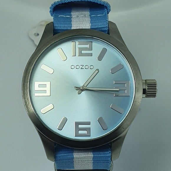 OOZOO Oversized Gents Watch Brushed Stainless