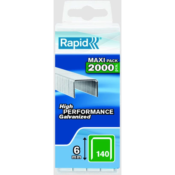 Rapid Staples 140/6 2000pcs Plastic Box
