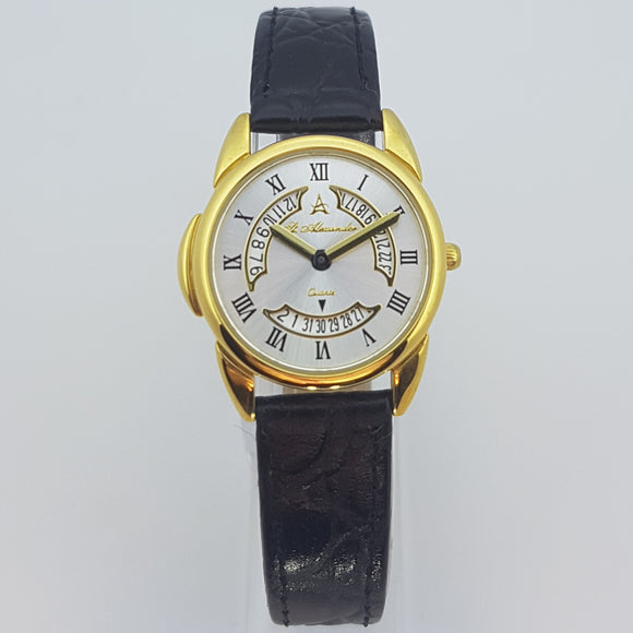 St Alexander GS504 Ladies Gold Bezel Quartz Analogue Dress Watch