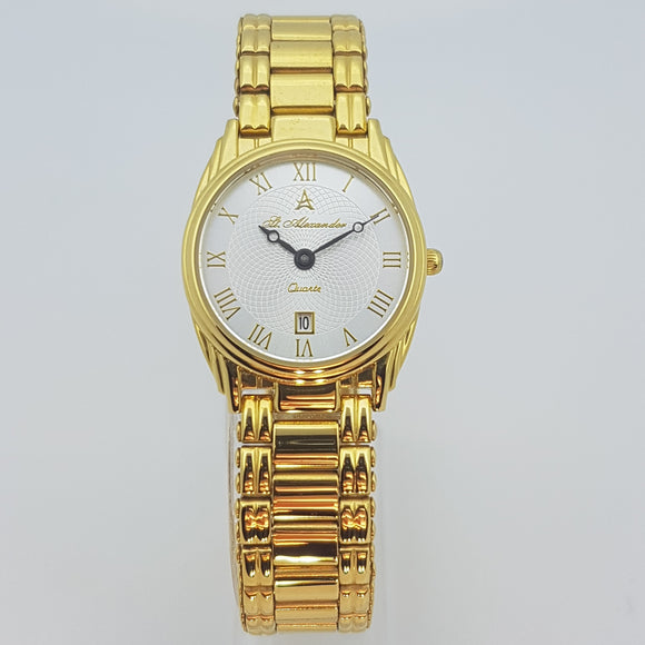 St Alexander GS524 Ladies Gold Bezel Quartz Analogue Dress Watch