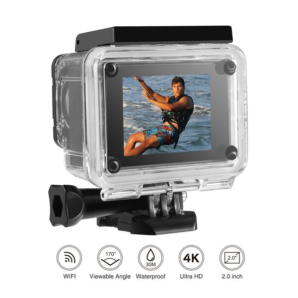 Pusle Using His Camera PULSE Action Camera 4K 30fps – Black – Arkwright's Emporium