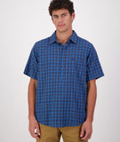 Swanndri Paihia Short Sleeve Shirt Maui Blue