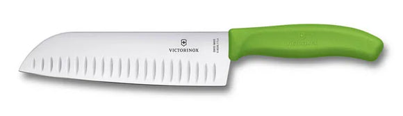 VICTORINOX SANTOKU KNIFE GREEN 17CM