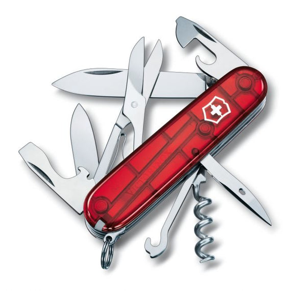 VICTORINOX CLIMBER TRANSPARENT RED 13703T